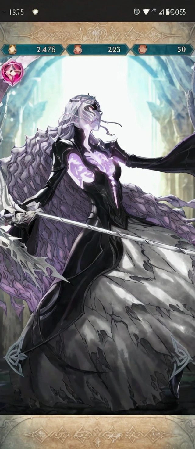 a close up of a person holding a sword in a game, lolth, the queen of blades, shalltear from overlord, queen of blades, claymore anime background, albedo from the anime overlord, dark sorceress full view, detailed key anime art, illithid, extended art, fata morgana giant mirrors