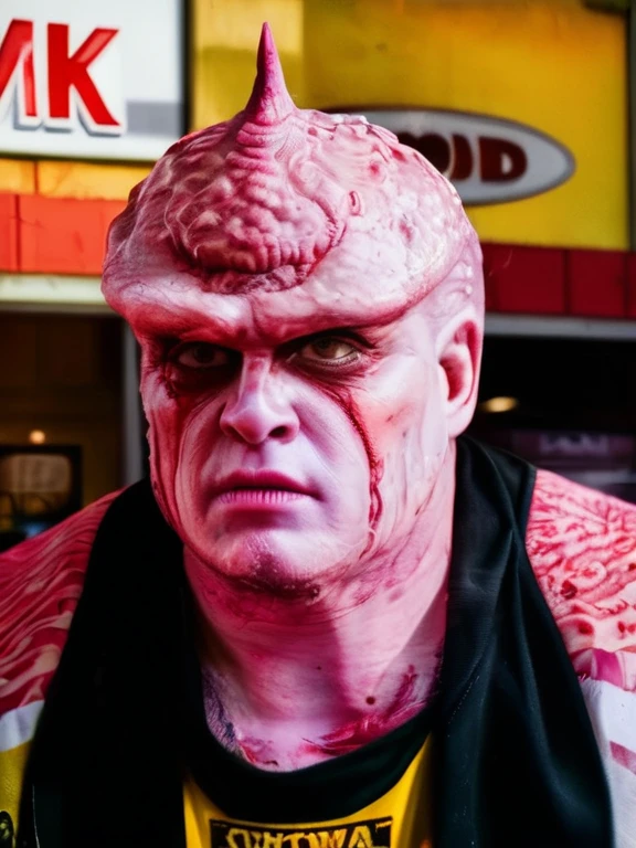 fleshmutant bodyhorror working at a fast food restaurant,close up,, true to life, HDR image,High detail resolution,soft eyes,natural skin,high detailed face,high detailed cloth,film photography,vintage,cinematic lighting,realistic,sharp focus,(very detailed),((4K HQ)),depth of field,f/1.2,Leica,8K HDR,High contrast,shadows, bokeh,(detailed and realistic skin texture),(detailed clothing),(detailed background),detailed skin,(highly detailed skin),(8K HDR photo),realistic texture,realistic shadows,accurate to life,living image,lifelike