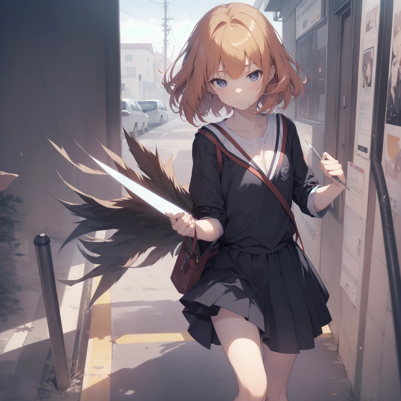 ultra-absurdres-Top quality by artist God, ultra-detailed, high resolution, anime moe artstyle, best anime 8k konachan wallpaper, pixiv contest winner, pool:2810, perfect anatomy,break, 1girl, (Please draw a girl walking sleepily to school alone. )break,(Solo,little female, 13-year-old:1.3),Full limbs, complete fingers,a junior high school student, (very short hair), short cut, flat chest, , small butt, small black eyes, beautiful detailed eyes, well-proportioned iris and pupils, expressive eyes, highres detailed hair, soft expression, school_uniform,  pleated skirt,(Detailed Lighting), (Detailed background), in the School commute route. break,super detailed skin, Best cinematic lighting powered by famous artist, 8k,beauty illustration,photoshop_(medium),very aesthetic,break,((artist:tomose_shunsaku )), artist:clamp ,artist:carnelian ,artist:kantoku ,
