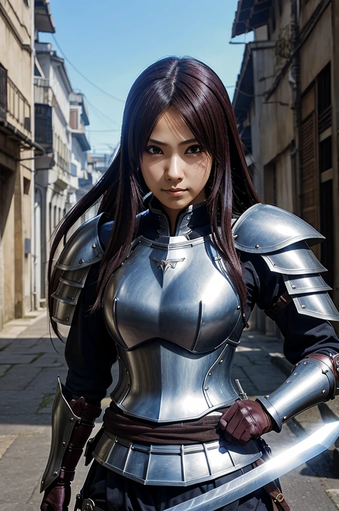 Create anime character with S rank sword and armour