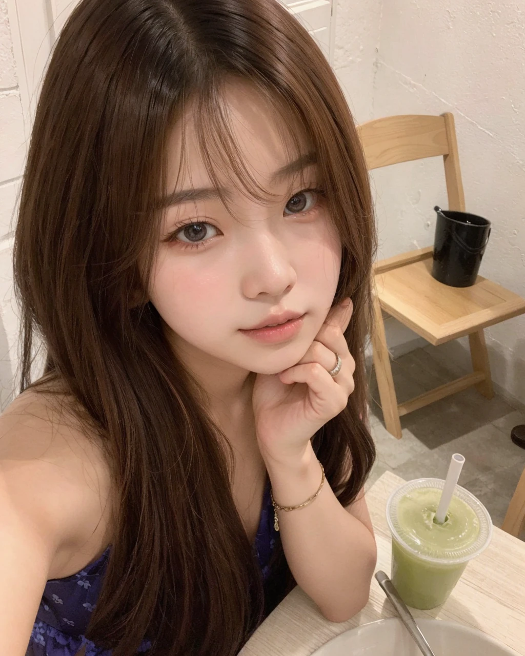 A Korean woman in a bright room