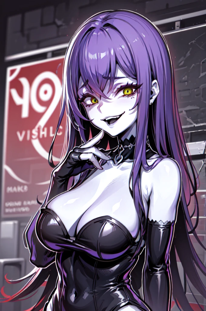 1boy, a man, green eyes, smile, (purple hair:1.2), despair, haunting, collarbone,  thorns,hair between eyes, yoshitaka amano character design, style by NTY, morbid, 独奏 (gesugao), gesugao facial expression, sadistic smile,  big ,to evil smirk,latex hands,latex fingers,too evil huge laugh,sadistic smile,deep shaded face,,smile worst,worst ridecule,too evil moukery,,laugh full of malice,elbow gloves,Human Ear,
