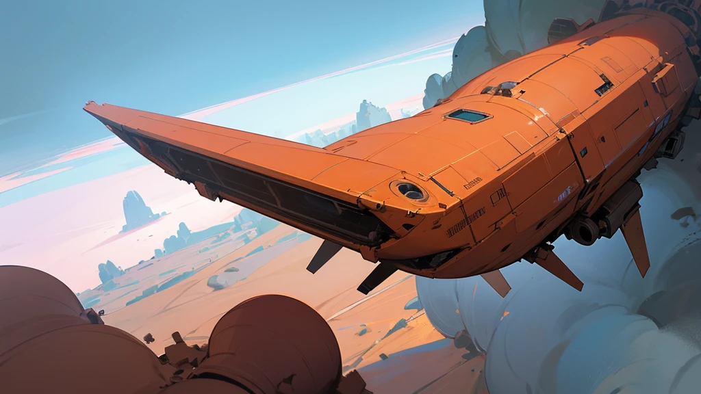 create an RPG scenario seen from above a spaceship that crashed on the planet Mars, the ship must be on fire