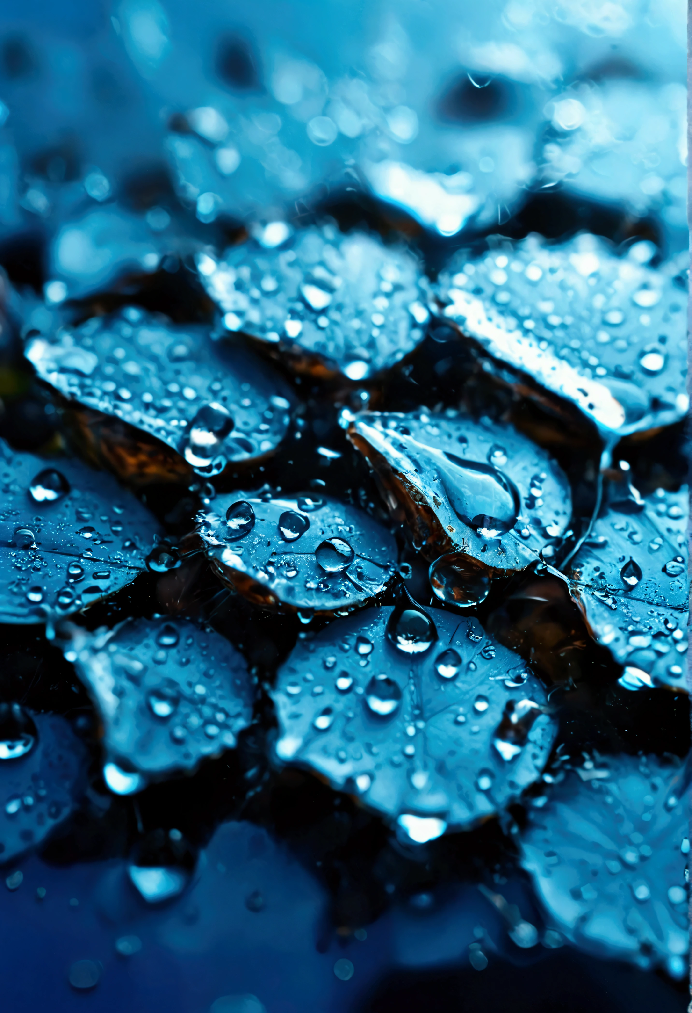 water drop on blue background, details,HRD,4k