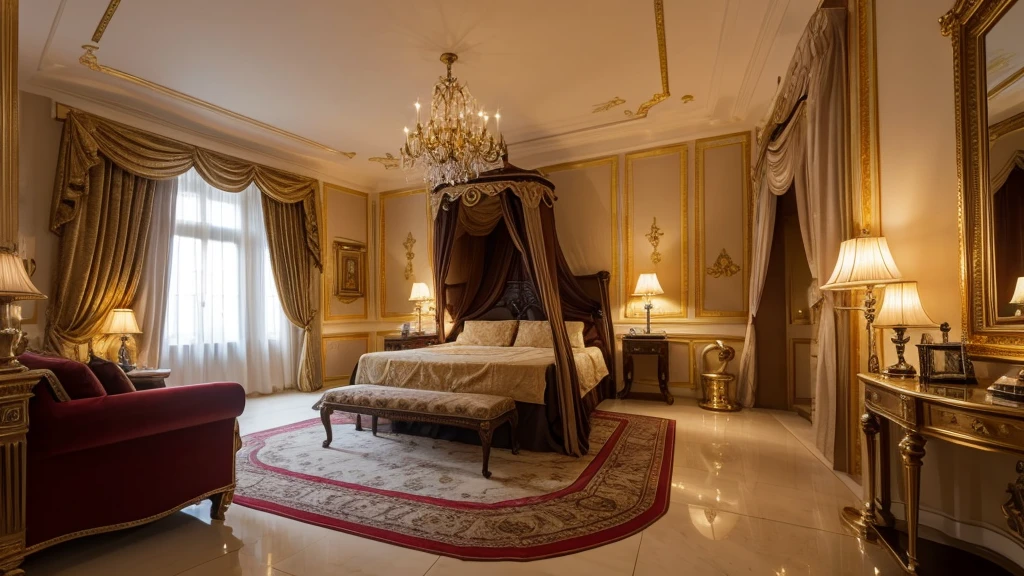 Inside the castle gold luxury living