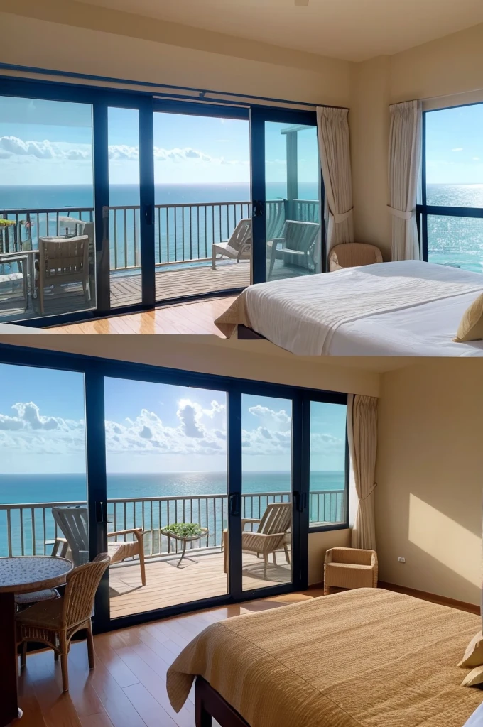 Stylish overseas-style room with ocean view