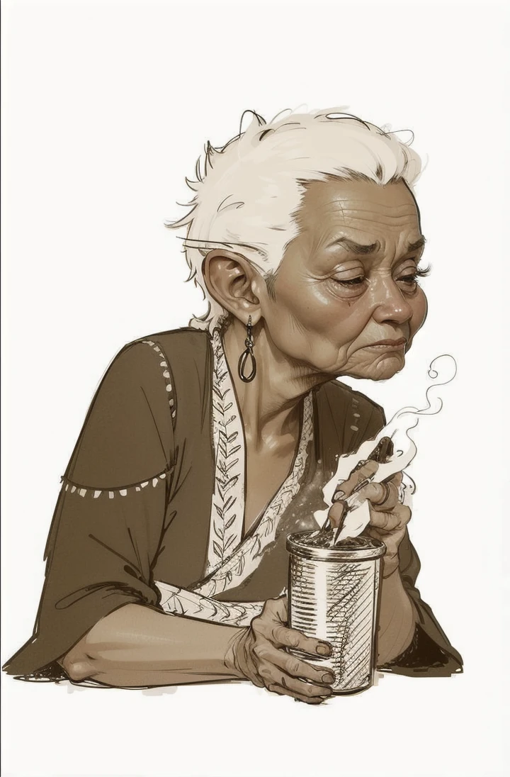 2.5D, old woman, wrinkles