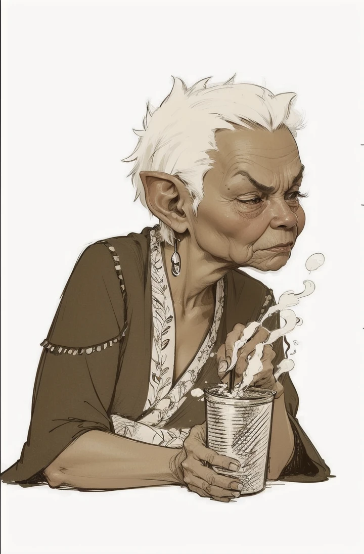 2.5D, old woman, wrinkles