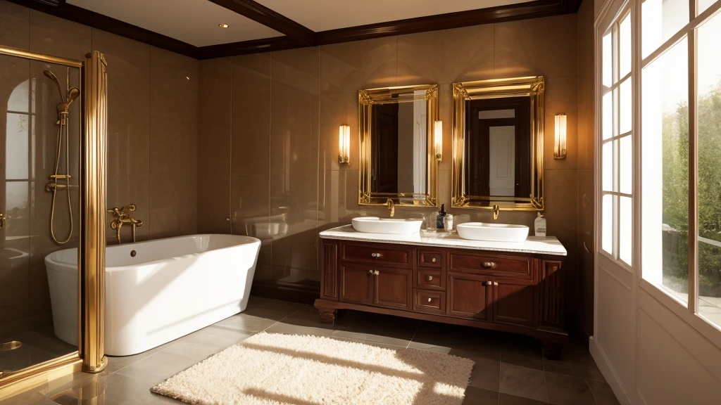Inside the castle　gold　luxury　bathroom　