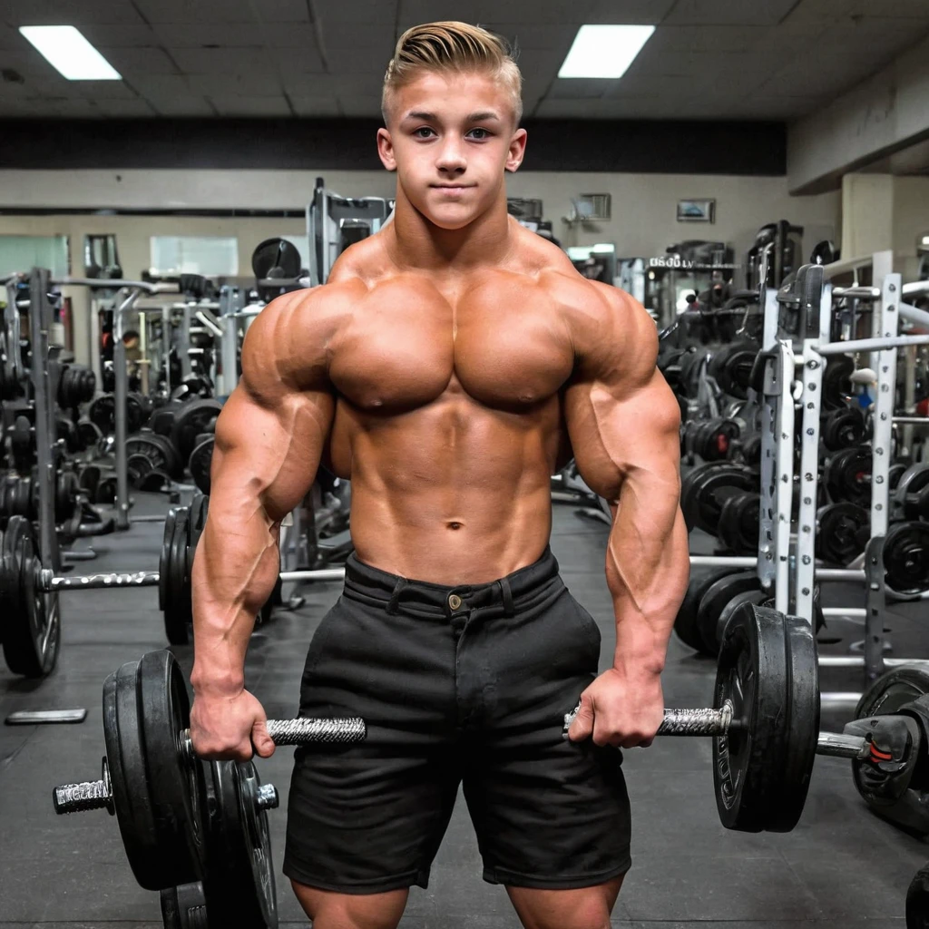  bodybuilder hooligan kid, huge muscles, aesthetic physique, brutalmass, bara