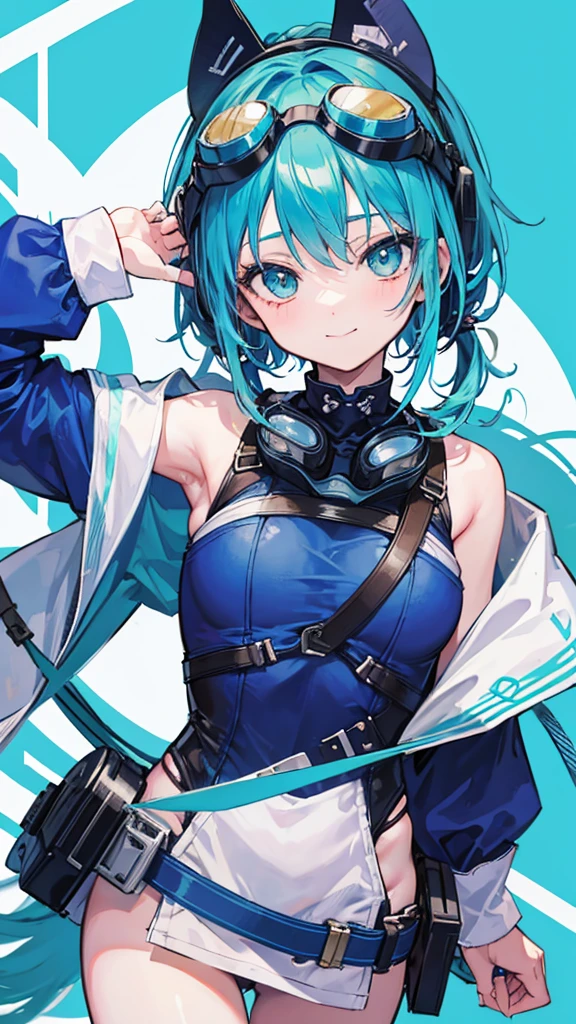 Cowboy Shot, Twin tails, Revealing clothing, (Put goggles on your head:1.3), Blue Theme, otoko no ko,, ultra detailed, masterpiece, Highest quality, beautiful, detailed,, ultra detailed, masterpiece, Highest quality, alone, smile, One girl, Green Eyes, short hair, Blue Hair, bangs, Hair between the eyes, Messy Hair, (Put goggles on your head:1.2),
information
