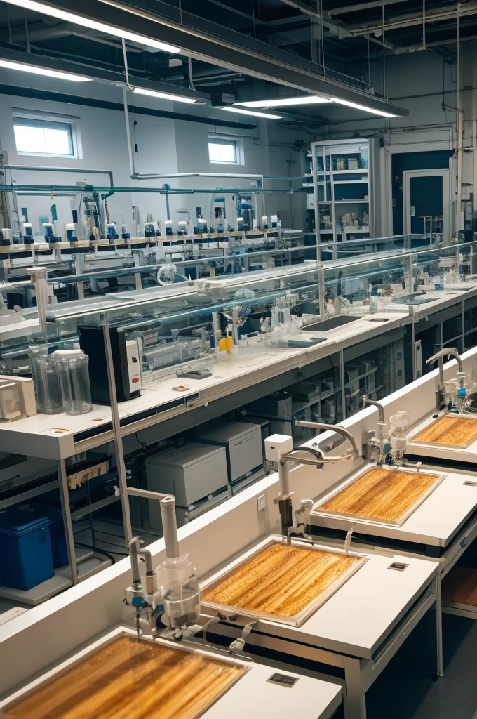 Image of laboratory with culture of filamentous bacteria