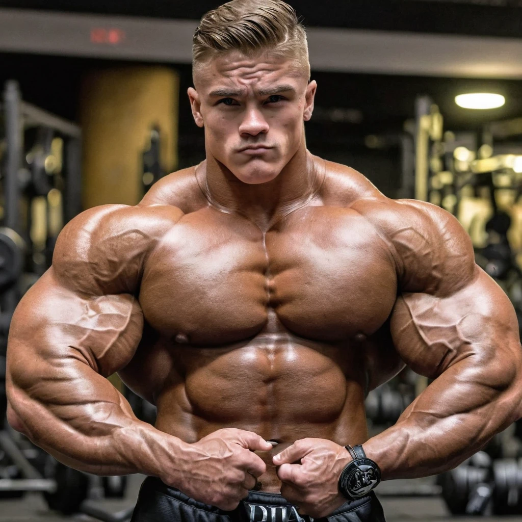 Perfect, masterpiece, 8k, years old bodybuilder hooligan kid, huge muscles, aesthetic physique, brutalmass, bara
