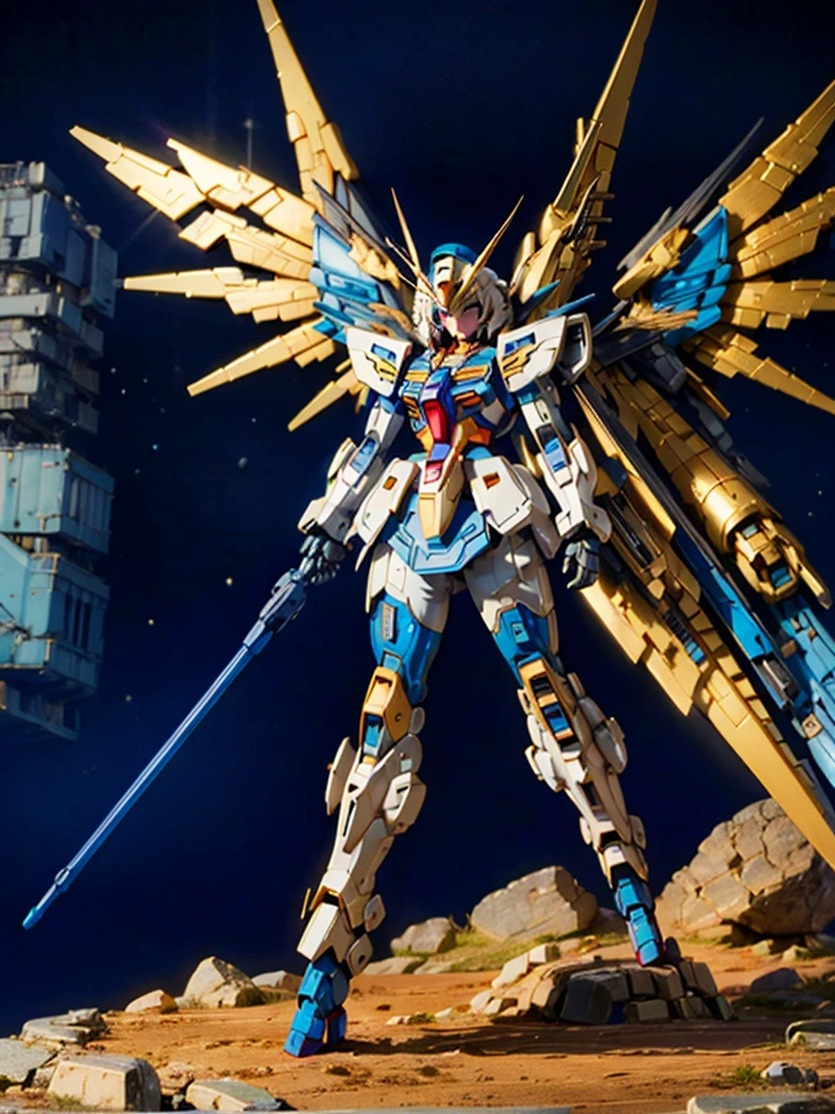 Textured skin, Super Detail, high details, High quality, Best Quality, hight resolution, 1080p, Gorgeous beauty、Girl with Beautiful Mecha Body、(Gundam) Girl with robot body
