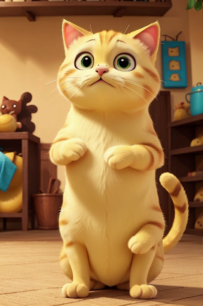 Cute yellow banana cat