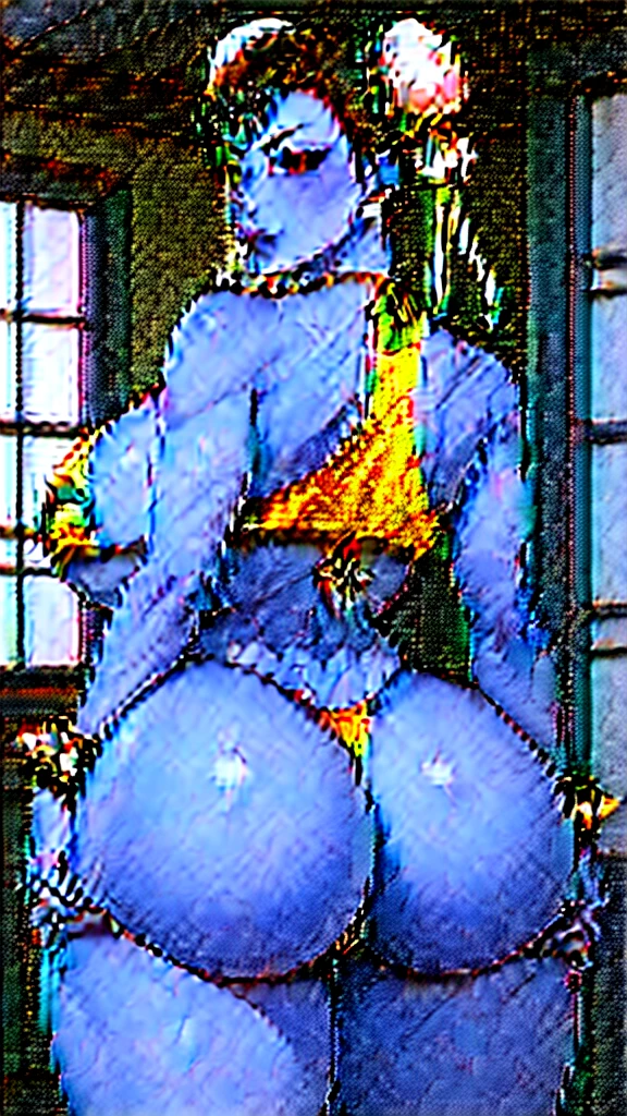 Chun-li , curvy, huge buttge breasts,aist, wearing a blue mini bikini, combat posing, back view