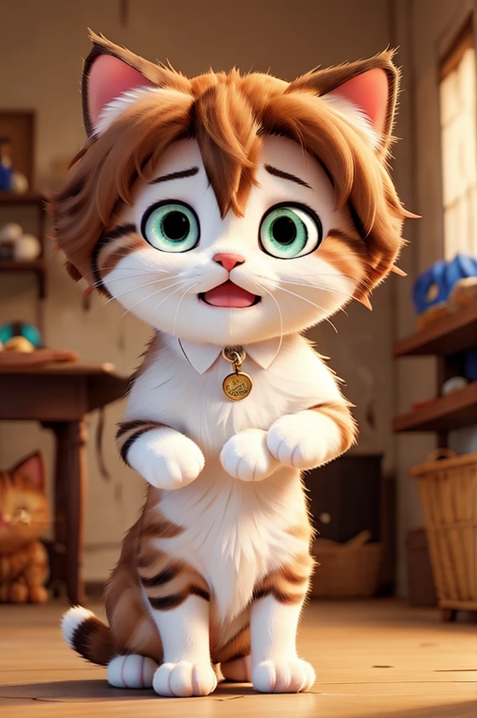 Cute kitten crying