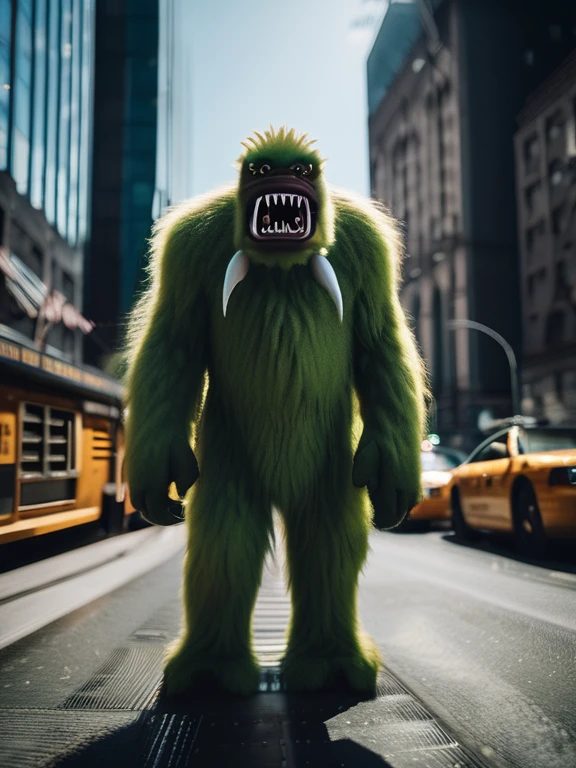 cinematic photo The monster in the city of New York 35mm photograph, film, bokeh, professional, 4k, highly detailed