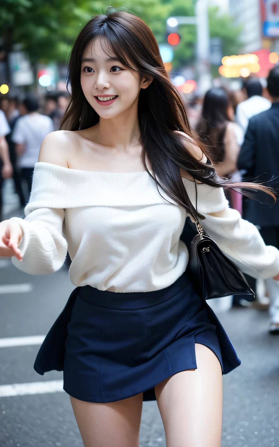 Extremely detailed CG unity 8k wallpaper, Best Quality, Ultra-detailed, Masterpiece, realisitic, Photo Photorealistic, very detailed cute girl, (Masterpiece:1.4), (8K, Photorealistic, Raw foto, Best Quality: 1.4), Korean Girl, (1Girl), beautifull face, (realistic face:1.4), (Small head:1.3), beautiful hairstyle, photorealistic eyes, Beautiful detailed eyes, (Realistic skin:1.3), beautiful skin, Attractive, The ultra-Highres, ultra realisic, highly detaild, Golden proportions, (Detailed face:1.4), looking up at viewer,(((skirt lift by myself))), (lifted by self), boxer shorts , panties focus, blush, parted lips, looking up at viewer , half body shot , (crowd of), (Crowded street lamp poles) ,
