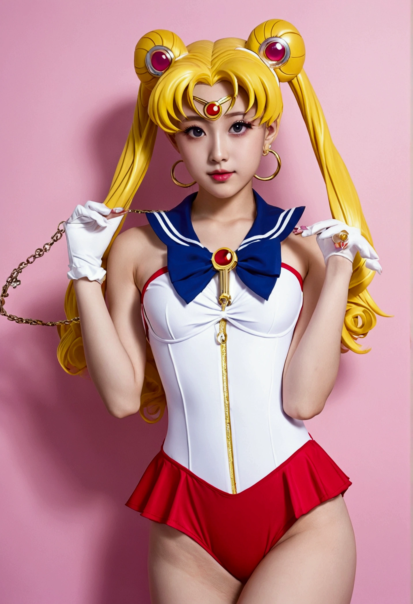 Swimsuit Sailor Moon,With chastity lock