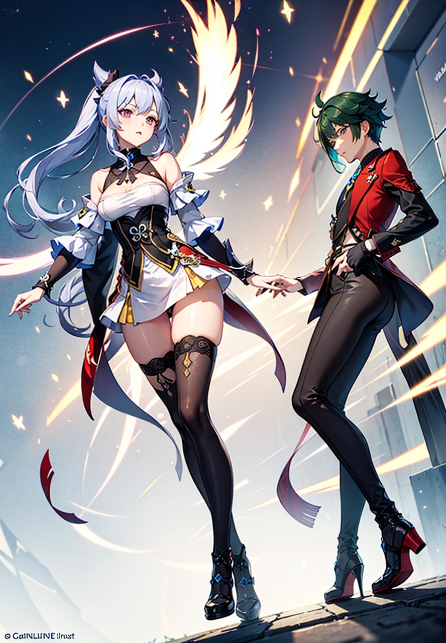 Genshin Impact,genshin impact maple leaf,fighting,Handsome,Second Dimension,Game art style,male