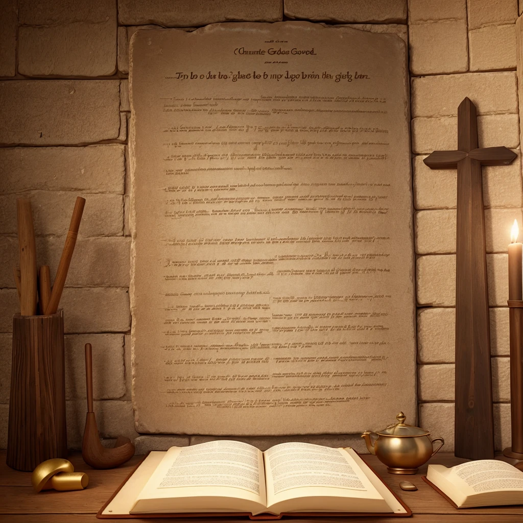 Draw the first commandment of the bible, love God over all things, put people worshiping God