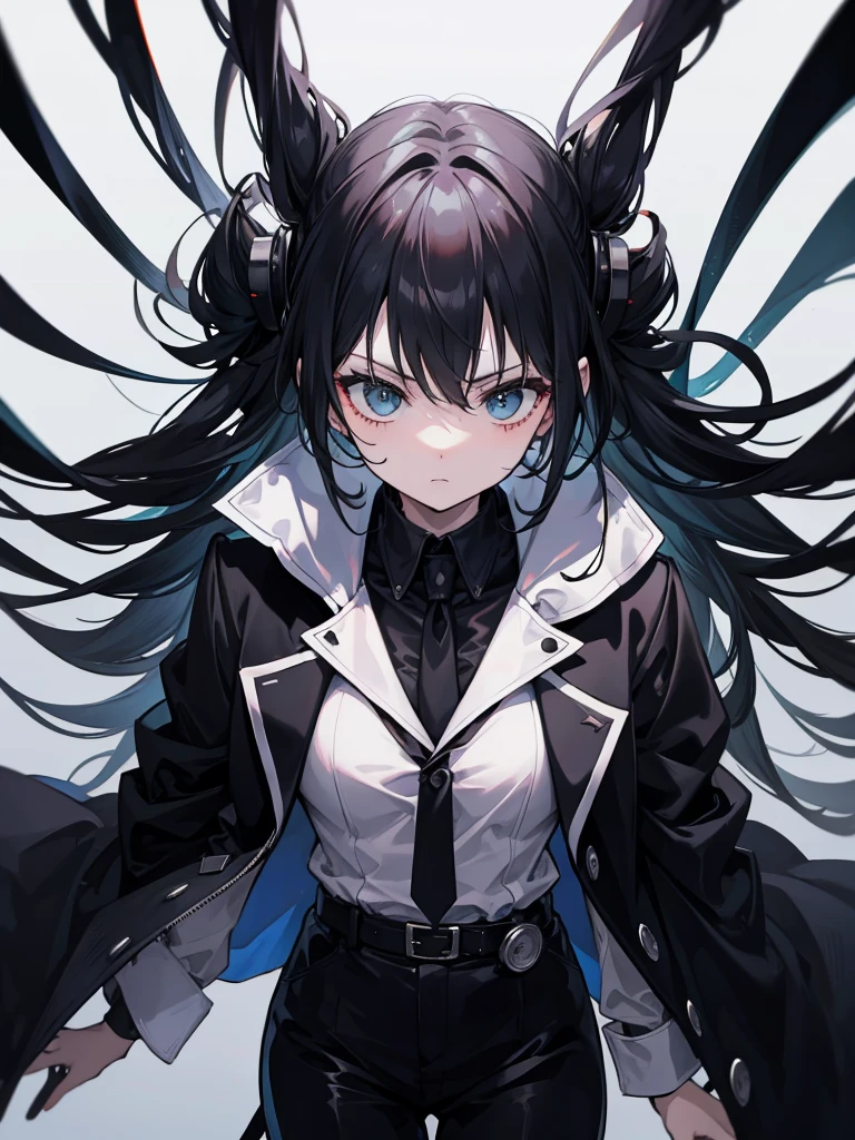 A mad scientist in a black coat