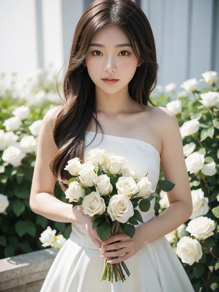 flower's, white rose, fill