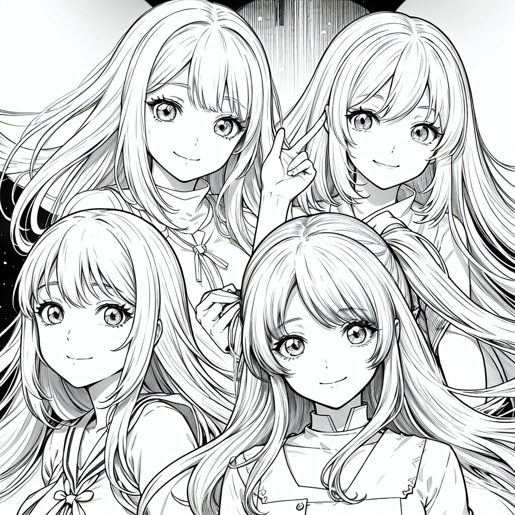  Anime with long hair and white shirt, Cute anime style, Long Hair Anime Girl, A cheerful smile,  Cute High School Anime, anime look of a young woman, Very cute girl face anime, Best Girl Anime, Anime girl named Lucy, Malicious smile, Anime portrait of Shiina Ringo