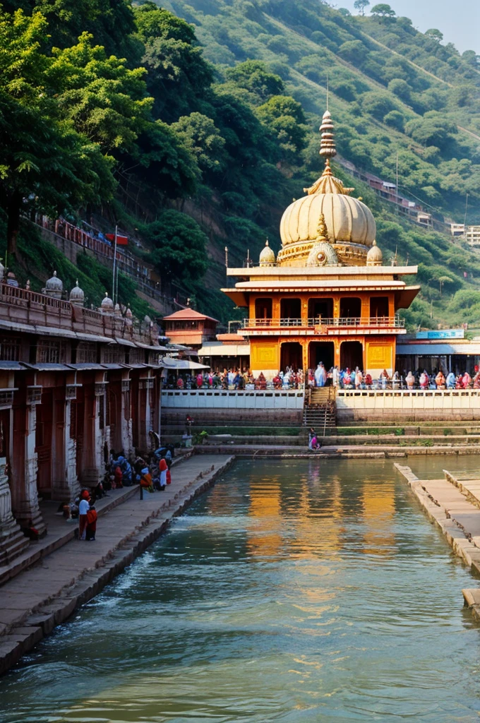 Haridwar temple with river