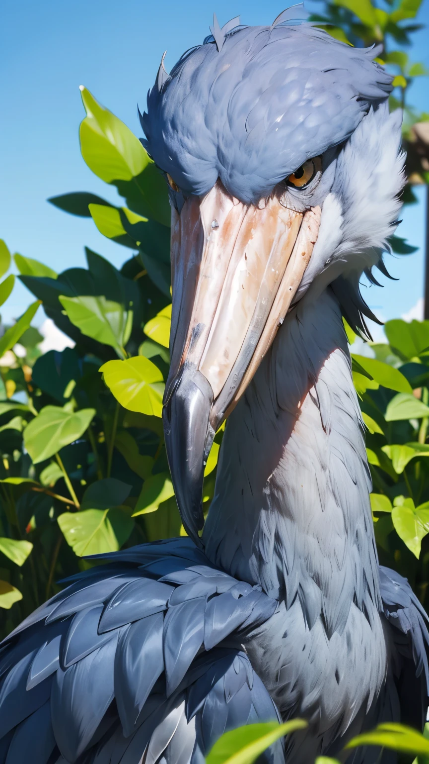 RAW Photos、Highest quality、ultra High resolution、High resolution、masterpiece:1.3、shoebill stork