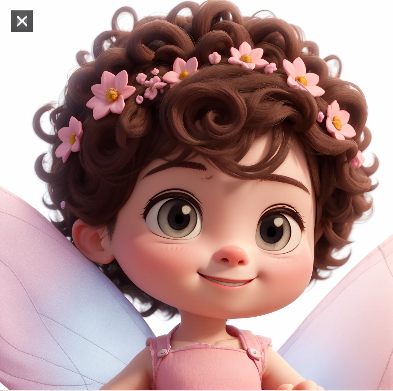 ((best qualityer)), ((work of art)), (detailded), face perfect, , chubby, sweetie, smiling very happy giving a thumbs up, wearing a pink dress,