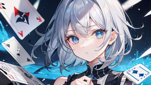 Gray Hair,Blue Eyes,card,Dice,game,Winning spirit,knife,world