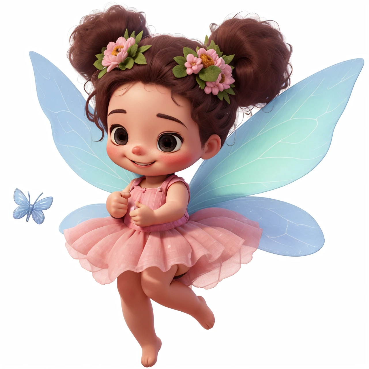 ((best qualityer)), ((work of art)), (detailded), face perfect, , chubby, sweetie, smiling very happy giving a thumbs up, wearing a baby pink dress,