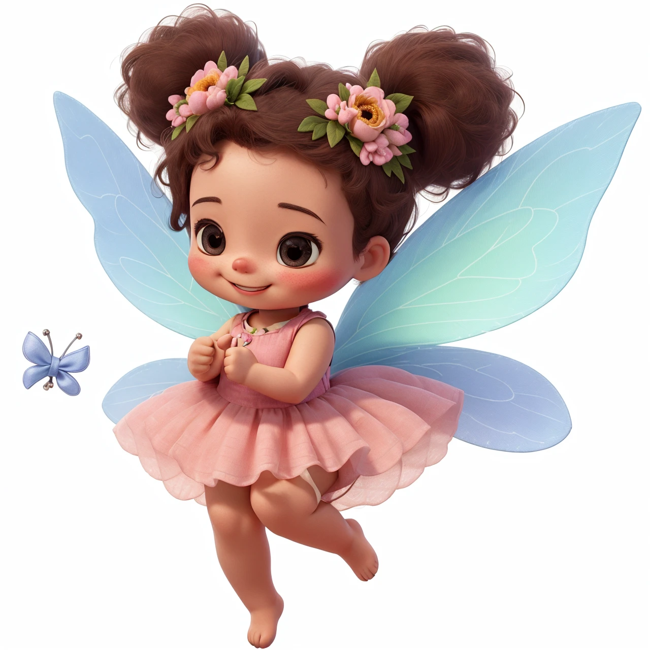 ((best qualityer)), ((work of art)), (detailded), face perfect, , chubby, sweetie, smiling very happy giving a thumbs up, wearing a pink dress,