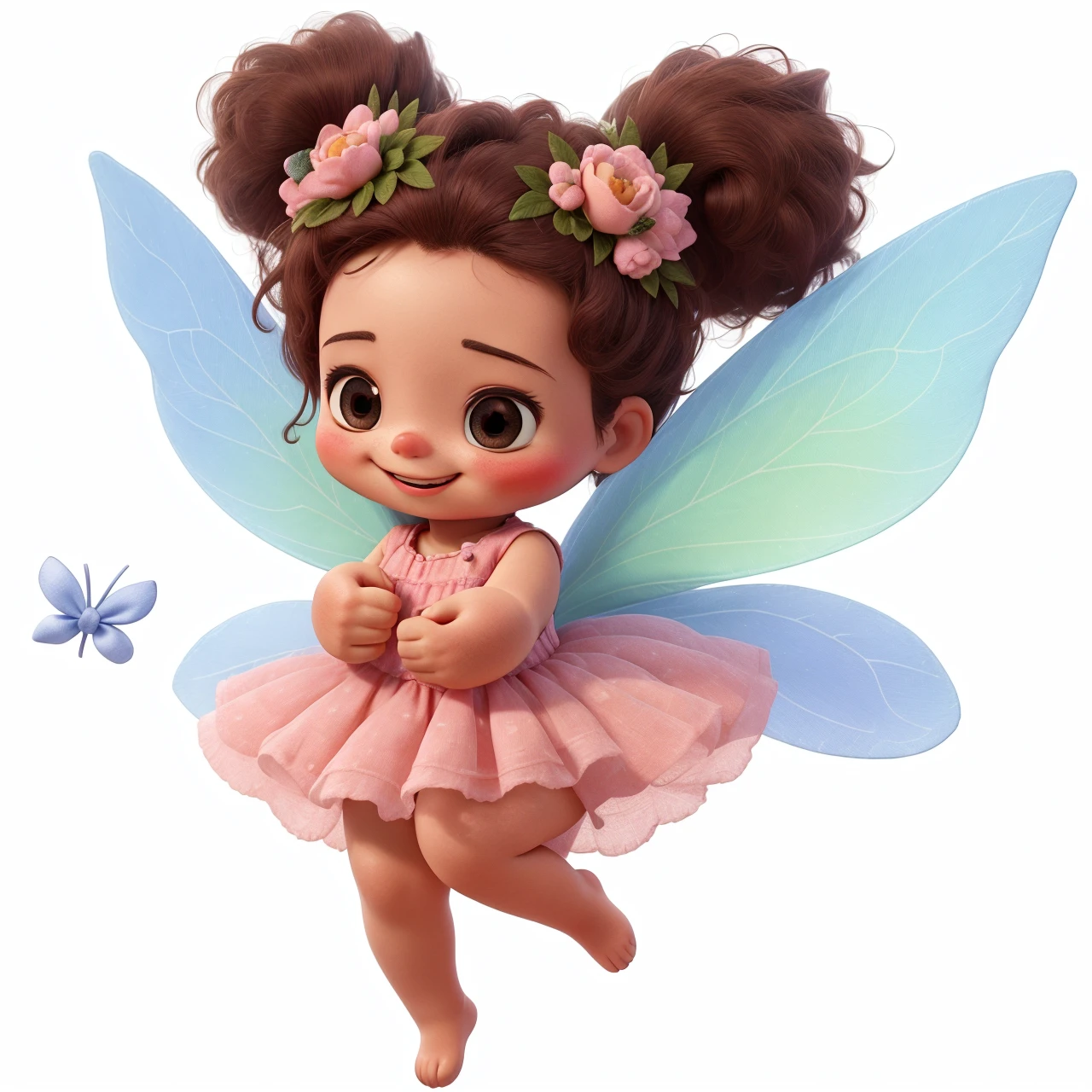 ((best qualityer)), ((work of art)), (detailded), face perfect, , chubby, sweetie, smiling very happy giving a thumbs up, wearing a baby pink dress,