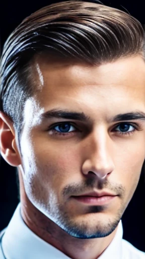 A German man model focus on face photo with color
