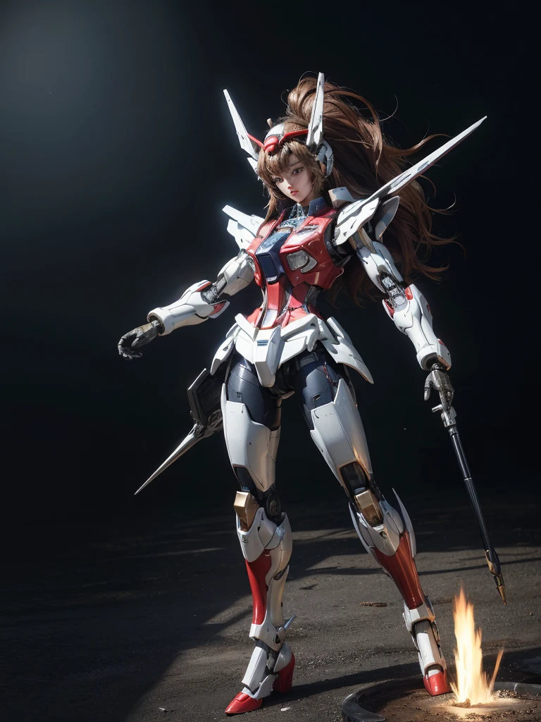 Textured skin, Super Detail, high details, High quality, Best Quality, hight resolution, 1080p, Gorgeous beauty、Girl with Beautiful Mecha Body、(Gundam) Girl with robot body