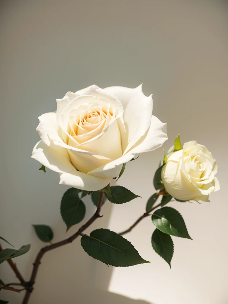 white rose, fill, look sb straight, sunlight
