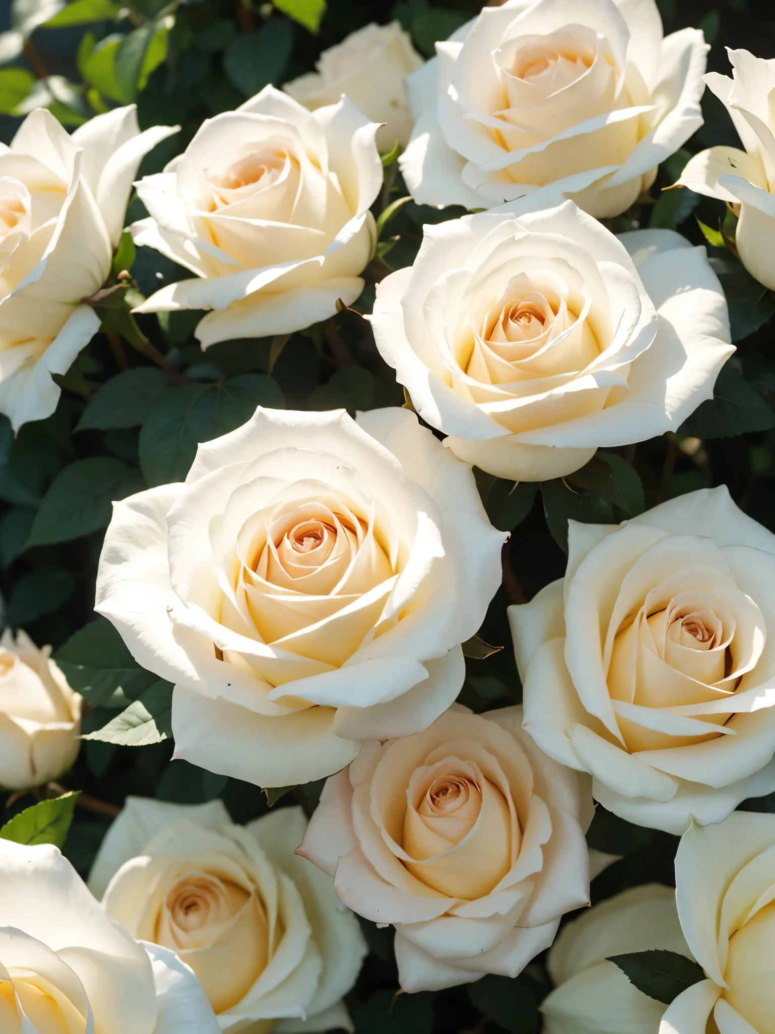 white rose, fill, look sb straight, sunlight