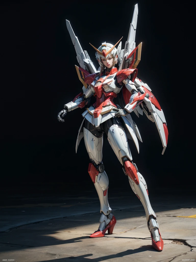 Textured skin, Super Detail, high details, High quality, Best Quality, hight resolution, 1080p, Gorgeous beauty、Girl with Beautiful Mecha Body、(Gundam) Girl with robot body