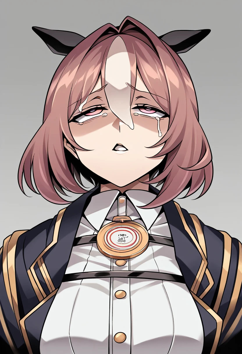 nsfw, ((Best picture quality)), ((Masterpiece)), ((Best picture quality:1.2,) ((agnes tachyon \(umamusume\), mad scientist, mechanical_restraints, milking, 1)), ((futanari, cum)), covered with semen, ahegao, (((vulgarity)))), female ,(parted lips:1.3),(half open eyes:1.4),(feeling weak:1.5)