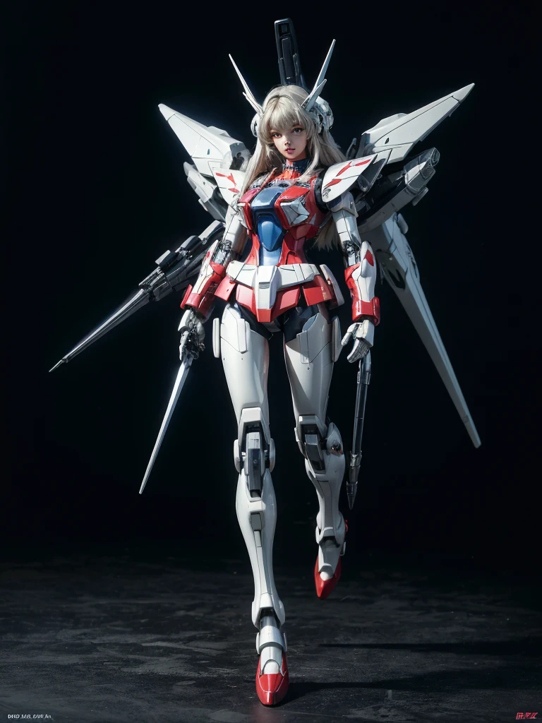Textured skin, Super Detail, high details, High quality, Best Quality, hight resolution, 1080p, Gorgeous beauty、Girl with Beautiful Mecha Body、(Gundam) Girl with robot body