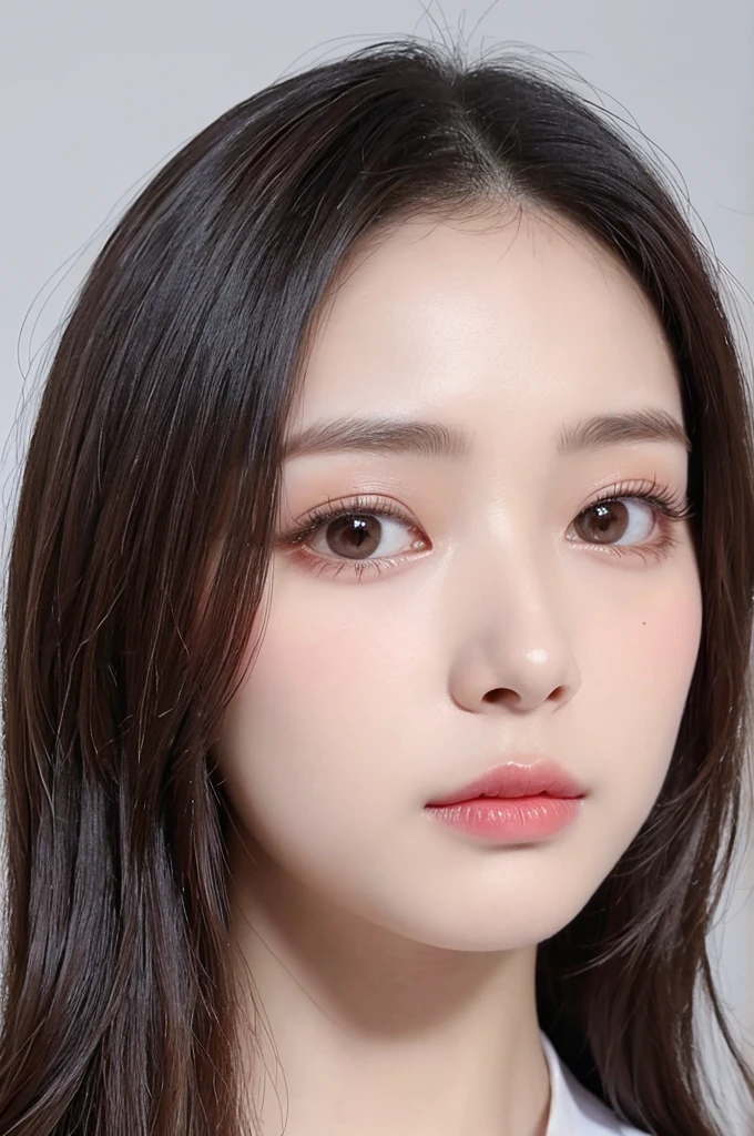 (Details of the face、best qualtiy:1.2)，Lovely woman，Single Eyelids，Large nose bridge，large nose，pointy nose，tall nose bridge，Fracture of the nasal bridge，Danfeng Eyes，Single Eyelids，Thin lips，Close your lips，Cute little mouth，Thin lips，High nose，roman nose，pointy nose，Wide nose wings，Single Eyelids，with fair skin，The facial features are exquisite and perfect，kawaii，Single Eyelids，Delicate and delicate eyes，number art，Amazing little eyes，Delicate thin eyebrows，orthofacial，Frontal makeup，The corners of the mouth are thin，The corners of the mouth are raised，Goose egg face，Exquisite and beautiful，petty eyes，Danfeng Eyes，Elongated eyes，Cute little mouth