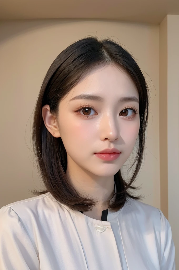 (Details of the face、best qualtiy:1.2)，Lovely woman，Single Eyelids，Large nose bridge，large nose，pointy nose，tall nose bridge，Fracture of the nasal bridge，Danfeng Eyes，Single Eyelids，Thin lips，Close your lips，Cute little mouth，Thin lips，High nose，roman nose，pointy nose，Wide nose wings，Single Eyelids，with fair skin，The facial features are exquisite and perfect，kawaii，Single Eyelids，Delicate and delicate eyes，number art，Amazing little eyes，Delicate thin eyebrows，orthofacial，Frontal makeup，The corners of the mouth are thin，The corners of the mouth are raised，Goose egg face，Exquisite and beautiful，petty eyes，Danfeng Eyes，Elongated eyes，Cute little mouth