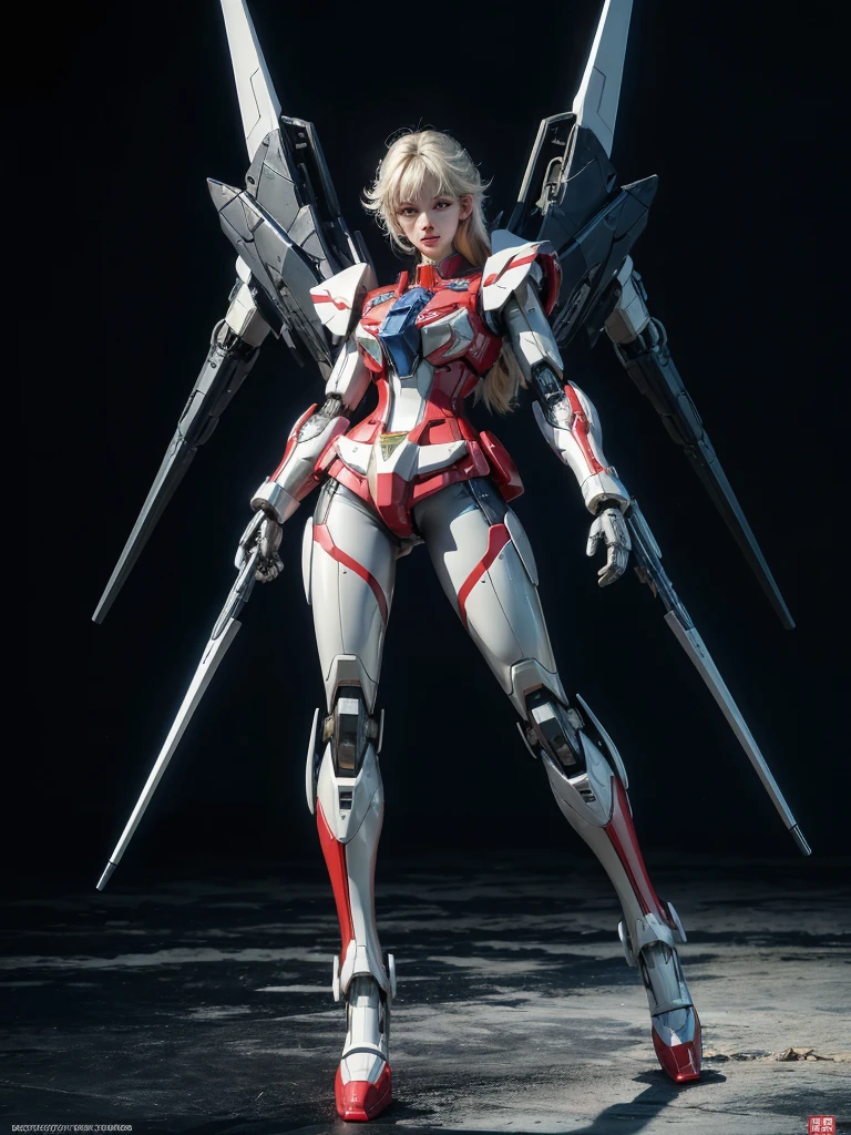 Textured skin, Super Detail, high details, High quality, Best Quality, hight resolution, 1080p, Gorgeous beauty、Girl with Beautiful Mecha Body、(Gundam) Girl with robot body