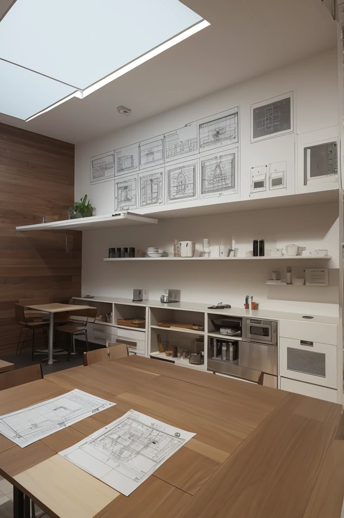 Technical drawing cafe
