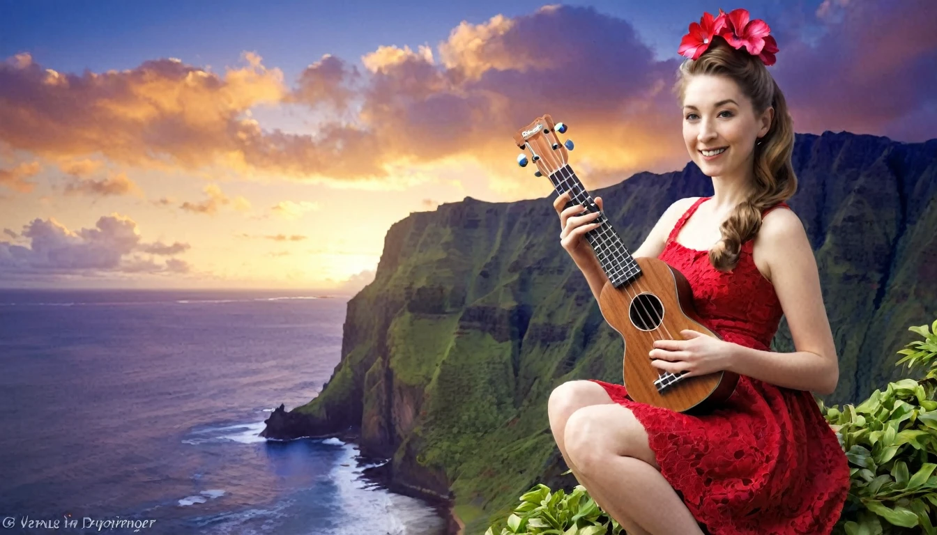 Ukulele, por Genevieve Naylor (Venus in the background)