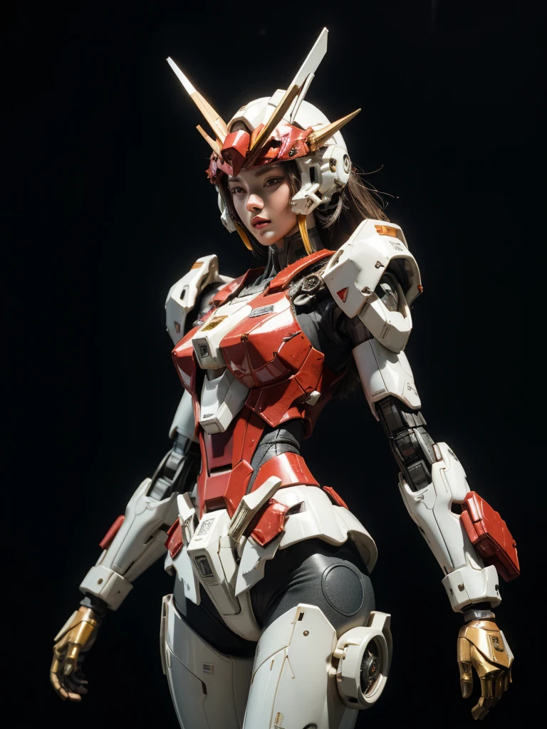 Textured skin, Super Detail, high details, High quality, Best Quality, hight resolution, 1080p, Gorgeous beauty、Girl with Beautiful Mecha Body、(Gundam) Girl with robot body