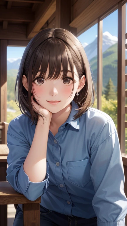 anegasaki nene、Shiny brown hair, short hair, (Beautiful brown eyes、Sparkling eyes, Fine grain)、smile、Super detailedな目、Highly detailed face, Highly detailed eyes,(((Cowboy Shot)))、


masterpiece、Highest quality、High resolution、High-quality images、

Girl hiking on a majestic mountain trail, Wear climbing clothes, Stretching out in the sunlight shining in from the mountaintop, Beautiful earthy landscape background, Evoke a sense of calm、A hopeful and uplifting scene, The focus is on the landscape、Portraits of people are painted on a smaller scale。, (Highest quality, 4K, 8K, High resolution, masterpiece:1.2), Super detailed, (Realistic, photoRealistic, photo-Realistic:1.37), Highly detailed background, Beautiful attention to detail, Beautiful lip detail, Highly detailed eyesと顔, Long eyelashes, Breathtakingly beautiful, Calm, peaceful, Idyllic, Warm Light, Natural Color, Atmospheric, Dramatic lighting, Cinematic, Environmental Portrait